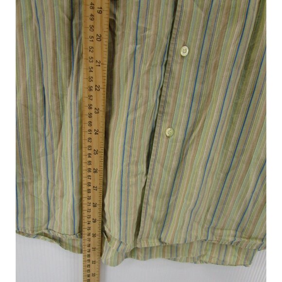 Lacoste Shirt 44 Button Down Striped Pocket Crocodile Preppy Woven - Picture 5 of 11